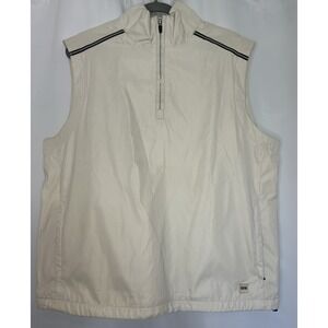 Izod X-Treme Function Golf Cream Vest Mens‎ Size Medium 1/4 Zip Windbreaker